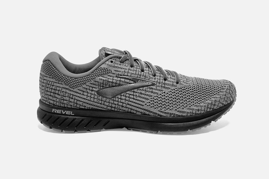 Brooks Revel 3 Men Footwear & Road Running Shoes Grey PAI681352